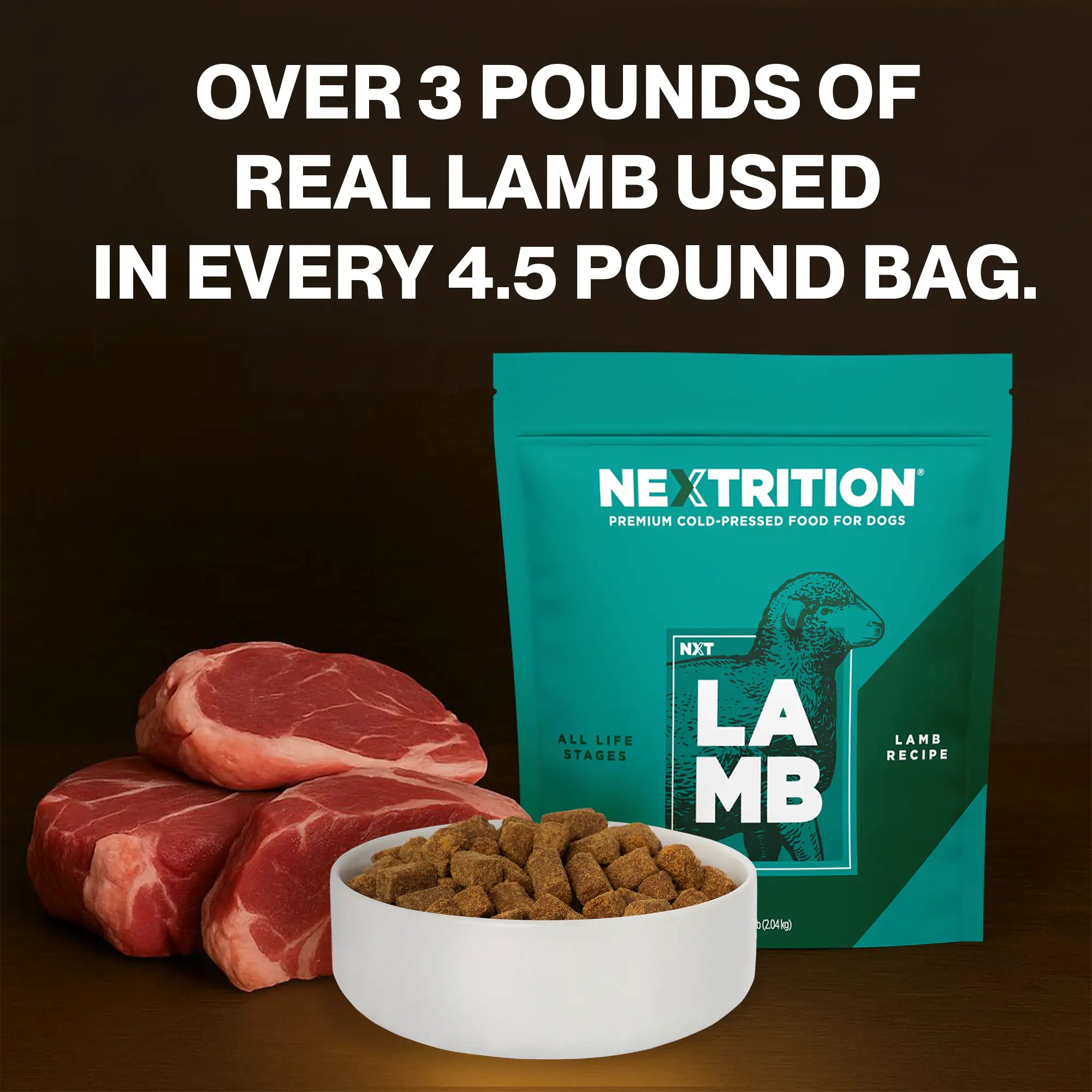 Cold-Pressed Lamb Dog Food | Support Gut Health | Nextrition