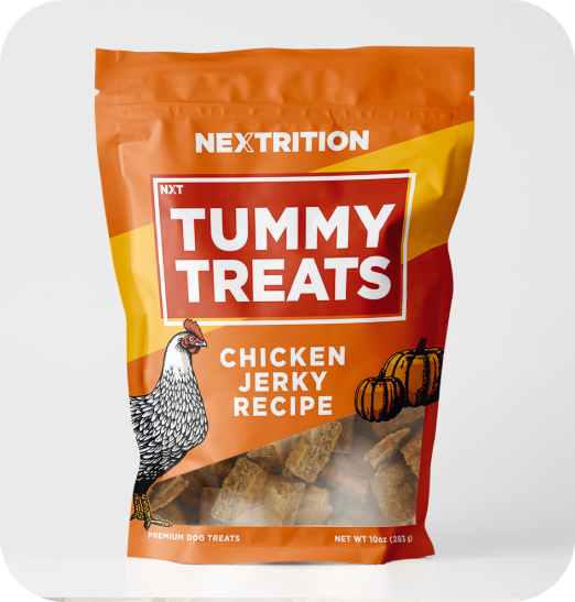 Nextrition Chicken Tummy Treats official product packaging